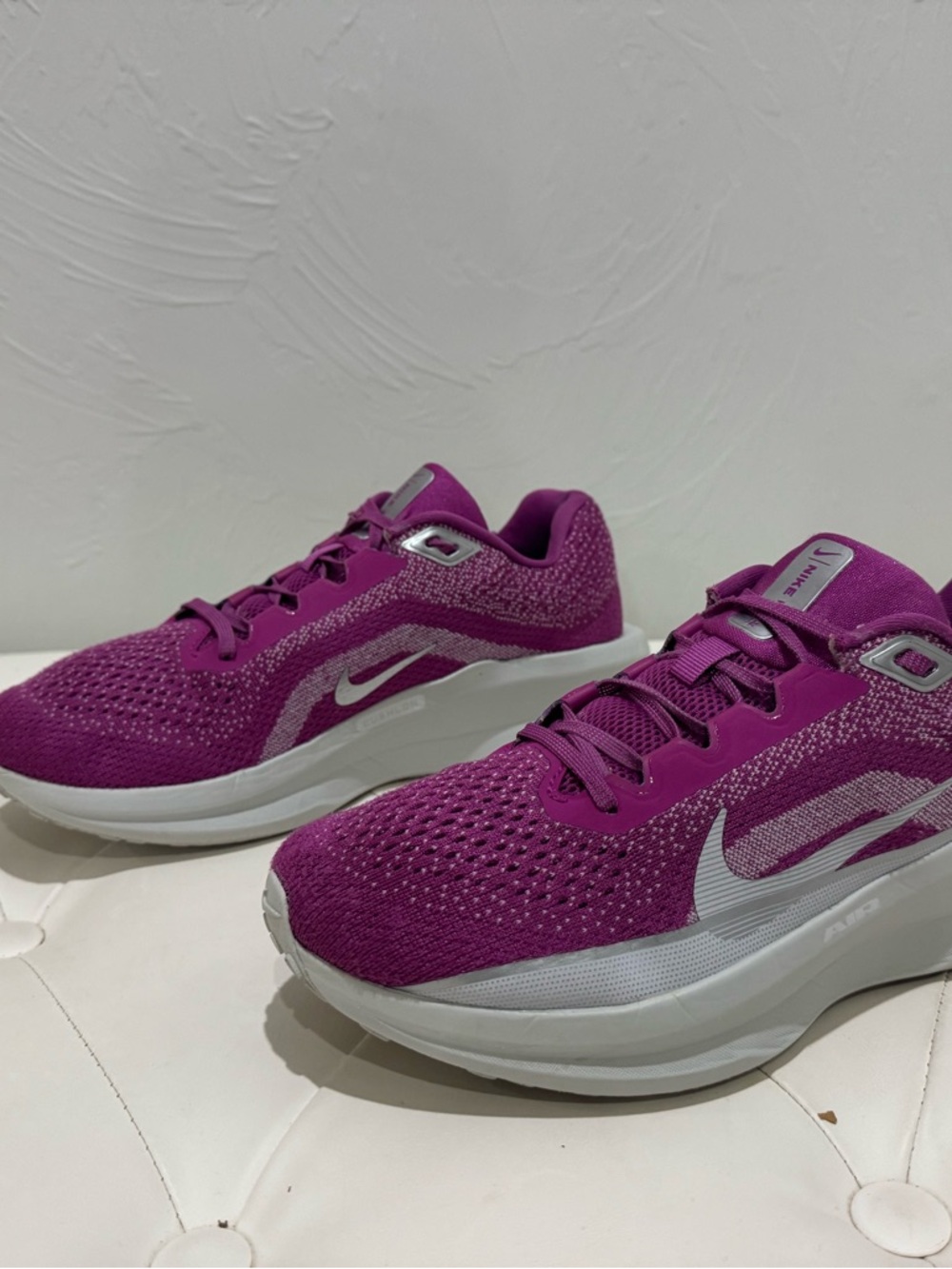 Nike FZ3068-500 Purple Gray Mesh Rubber Women’s Low Top Running Sneakers